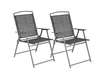 Inklapbare tuinstoelen - set van 2 - staal - 55x68x91 cm