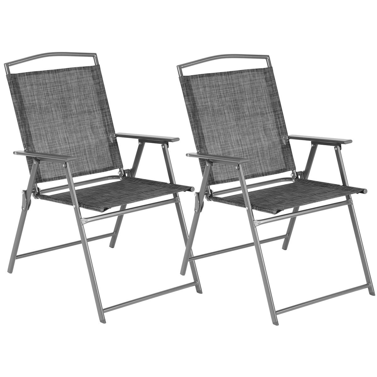Inklapbare tuinstoelen - set van 2 - staal - 55x68x91 cm