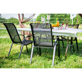 Tuinstoelen - set van 2 - zwart - metaal - 90x54x69 cm