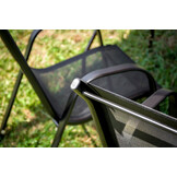 Tuinstoelen - set van 2 - zwart - metaal - 90x54x69 cm