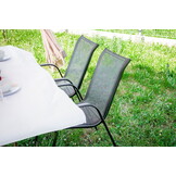 Tuinstoelen - set van 2 - zwart - metaal - 90x54x69 cm