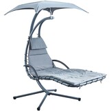 Hangstoel tuin - ingebouwde parasol - ergonomische zitting - 210 x 112 x 210 cm