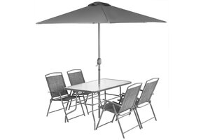 Tuinset - grijs - textilene - opvouwbaar