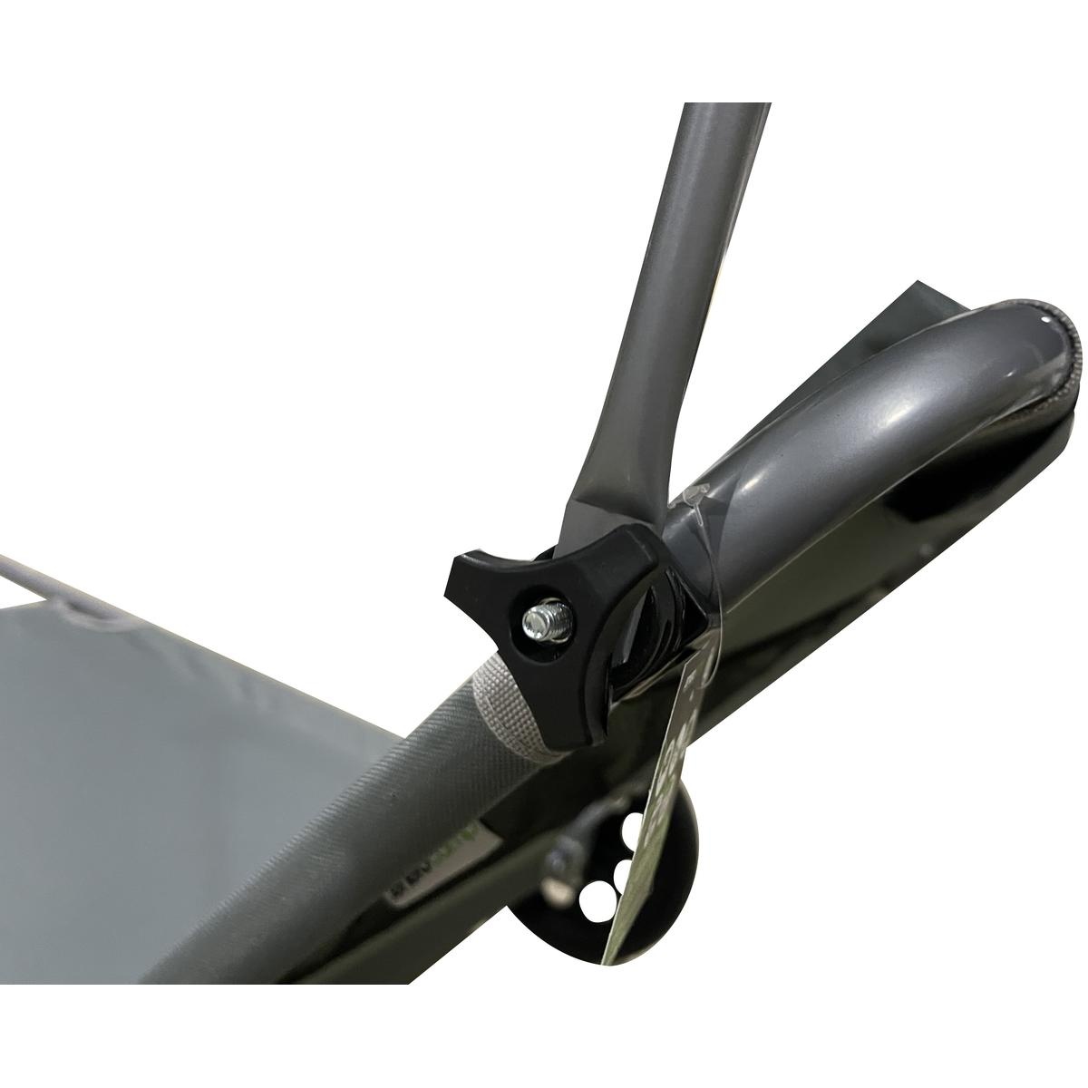 Strandstoel opvouwbaar - grijs - 62x116x90 cm - met wielen