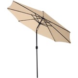Parasol met verlichting - beige - 300 x 245 cm - gepoedercoat staal
