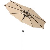 Parasol met verlichting - beige - 300 x 245 cm - gepoedercoat staal