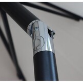 Parasol met verlichting - 300 x 245 cm - terracotta - zonnepaneel