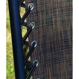 Ligbed tuin - inklapbaar - staalconstructie - met zonnescherm