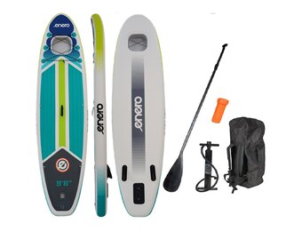 Sup board - turquoise/groen - 300x76x15 cm - max. 135 kg