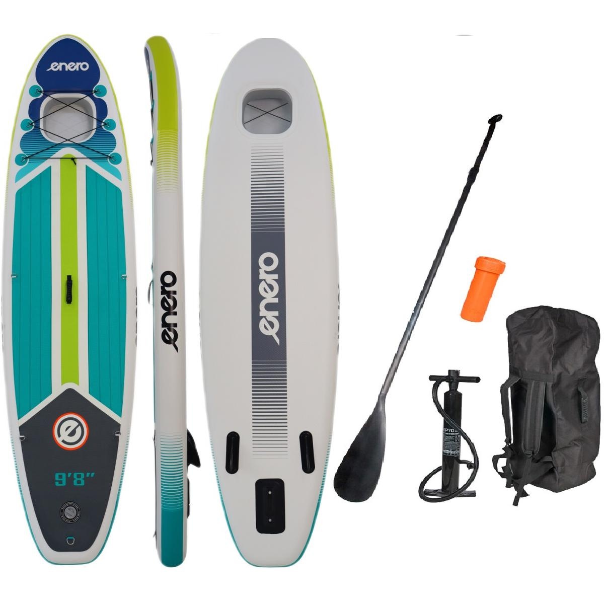 Sup board - turquoise/groen - 300x76x15 cm - max. 135 kg
