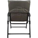Tuinstoel - grijs - inklapbaar - met kussen