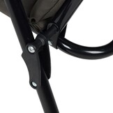 Tuinstoel - grijs - inklapbaar - met kussen