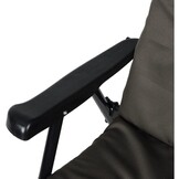 Tuinstoel - grijs - inklapbaar - met kussen