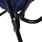 Tuinstoel - marineblauw - inklapbaar - met kussen