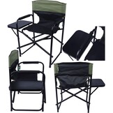 Campingstoel opvouwbaar - groen/zwart - 56 x 47 x 82 cm - max 100 kg