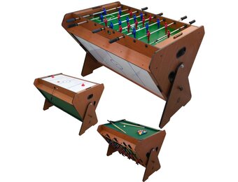 Multi speeltafel - 3-in-1 spellen - 121x89x84 cm - antislip handgrepen