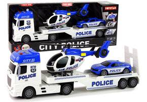 Politievoertuig speelset - 3-delig - licht en geluid - 62 x 10 x 17 cm