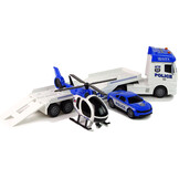 Politievoertuig speelset - 3-delig - licht en geluid - 62 x 10 x 17 cm