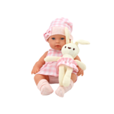 Babypop - 30cm - met draagzak - inclusief pluche konijn