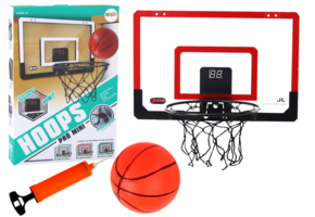 Mini basket - 46 x 31 x 3 cm - met puntenteller - inclusief bal
