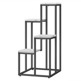 Plantenstandaard - 4 stuks - 34x34x71 cm - wit marmer