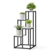 Plantenstandaard - 4 stuks - 34x34x71 cm - wit marmer