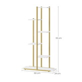 Plantenstandaard - 6 niveaus - marmer - 60x24x113 cm