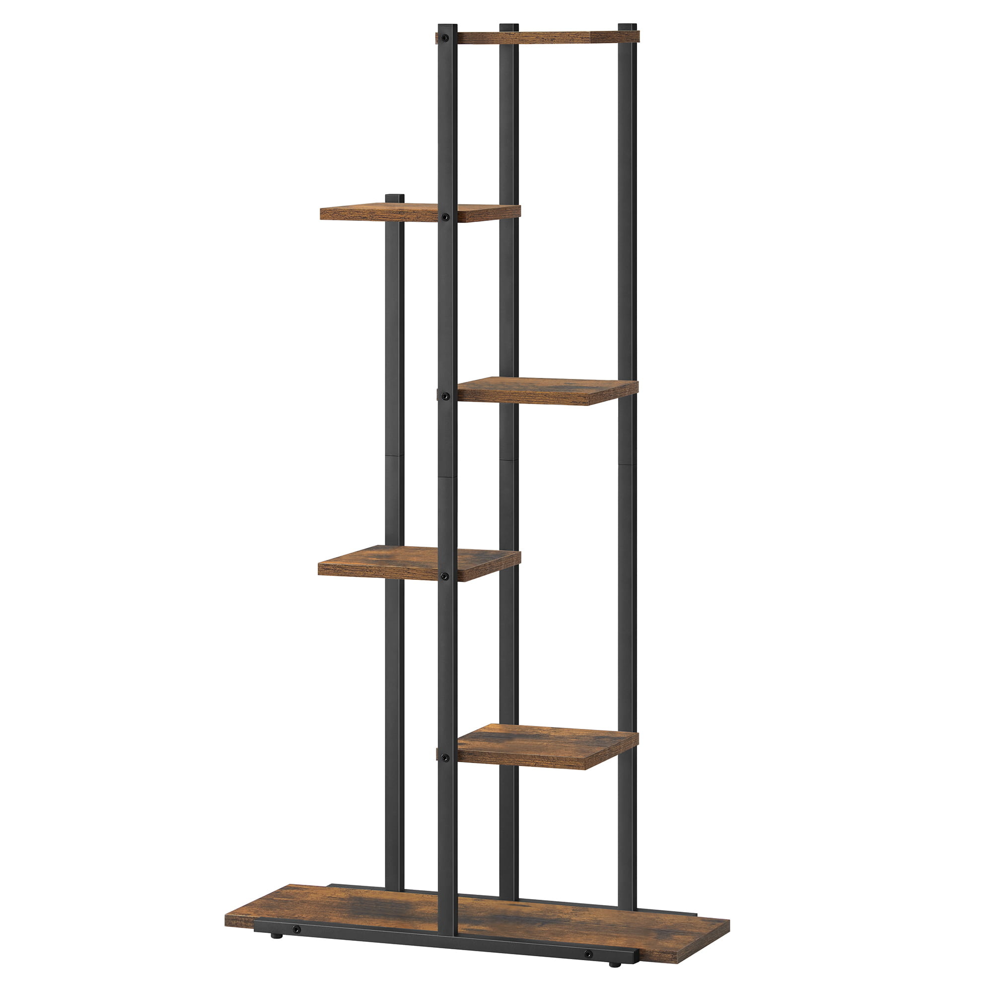 Plantenstandaard - 6 niveaus- rustiek bruin - 60x24x113 cm