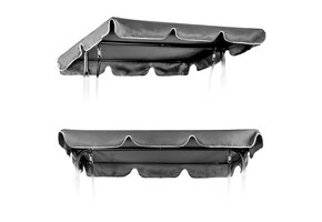 Tuinschommel kap - grijs - 173x112 cm - weerbestendig
