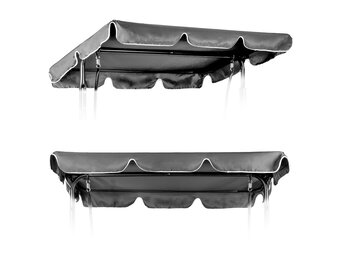 Tuinschommel kap - grijs - 173x112 cm - weerbestendig