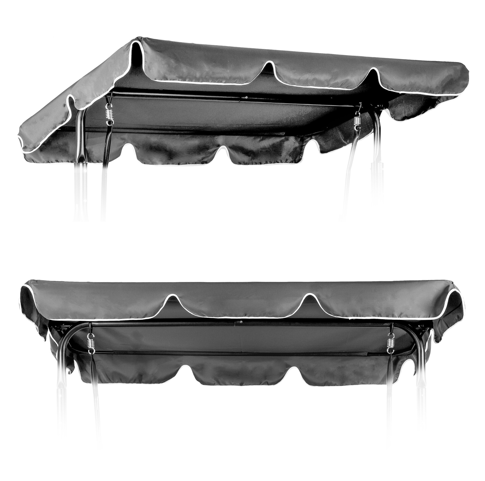 Tuinschommel kap - grijs - 173x112 cm - weerbestendig