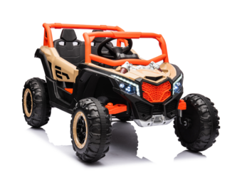 Elektrische kinderauto - khaki - 111x70x63 cm - Bluetooth en USB