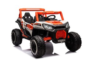 Elektrische kinderbuggy - oranje - 4x45W motor - Bluetooth en USB Mp3