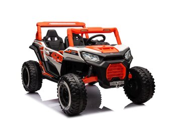 Elektrische kinderbuggy - oranje - 4x45W motor - Bluetooth en USB Mp3