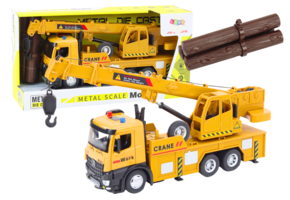 Hijskraan speelgoed - metaal - 33x14x8 cm - licht en geluid