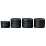 Halterset - verstelbare dumbbellset - 50 kg - zwart rood