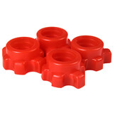 Halterset - verstelbare dumbbellset - 50 kg - zwart rood