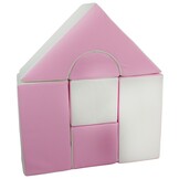 Schuimblokken - 6 stuks - wit en roze - T-21 bekledingsschuim