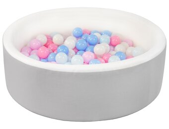 Ballenbak - 200 ballen - eco-leer - roze blauw