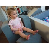 Kinderbankje - polyurethaanschuim - uitklapbaar - wasbare hoes