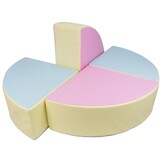 Schuimblokken - 4 stuks - pastelkleuren - 60x60x25 cm