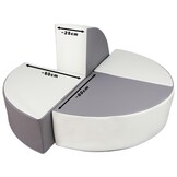 Schuimblokken - 4 stuks - pastelkleuren - 60x60x25 cm