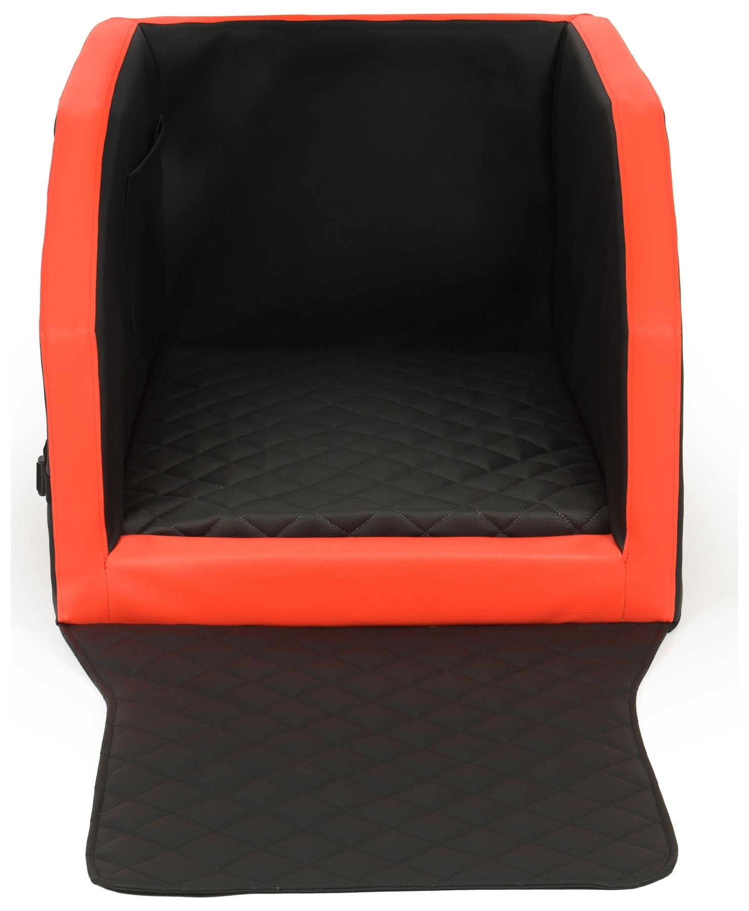 Hondenmand auto - zwart/rood - 55x70 cm - veiligheidsgordel