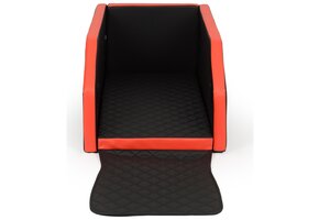 Hondenmand auto - zwart/rood - 55x70cm - opvouwbaar
