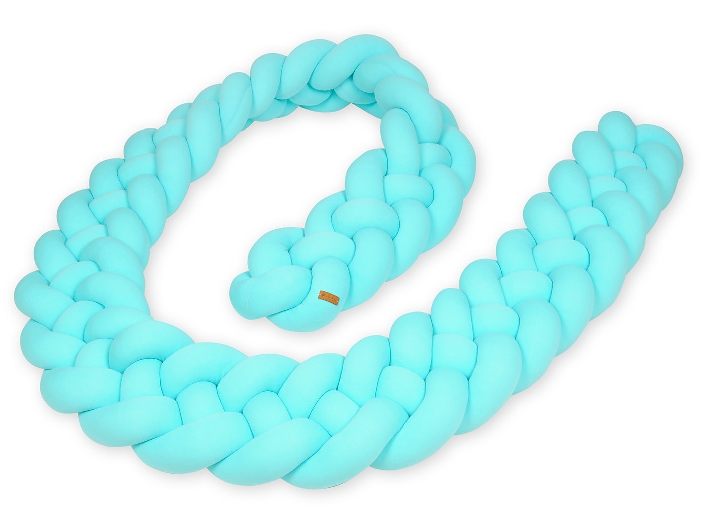 Bedbumper - turquoise - 3.5mx25cm - wasbaar