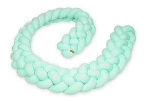 Bedbumper - 3.5mx25cm - mint - wasbaar