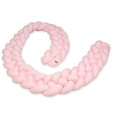 Bedbumper - lichtroze - 3,5m - wasbaar