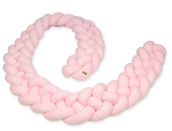 Bedbumper - lichtroze - 3,5m - wasbaar