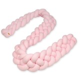 Bedbumper - lichtroze - 3,5m - wasbaar