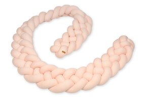 Bedbumper - 3,5mx25cm - perzikkleurig - wasbaar op 30 graden